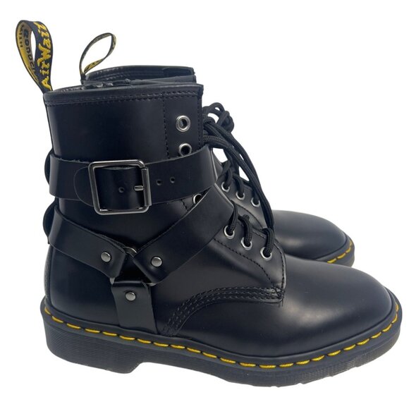 Dr. Martens Shoes - Dr. Martens Cristofor Leather Harness Lace Up Boots EU 38, US Men 6, US L 7, zip